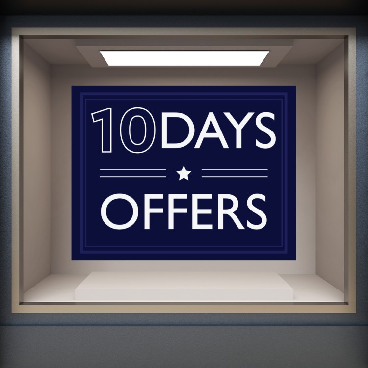 Αυτοκόλλητο Βιτρίνας 10 Days Offers